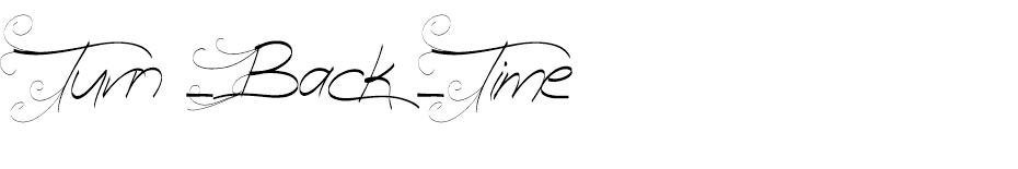 Turn Back Time font