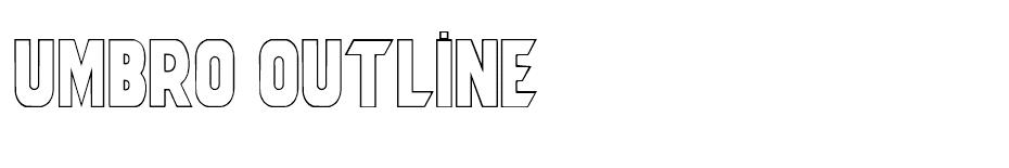 Umbro Outline font