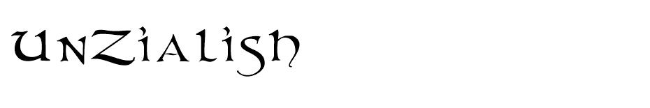 UnZialish font