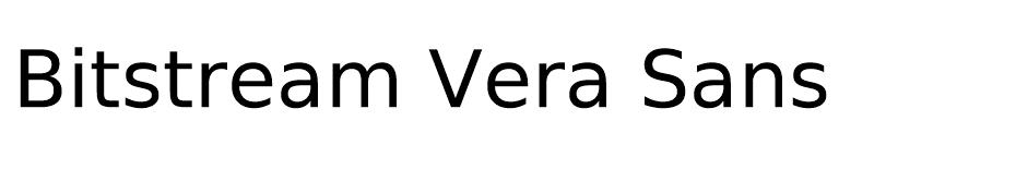 Bitstream Vera Sans font