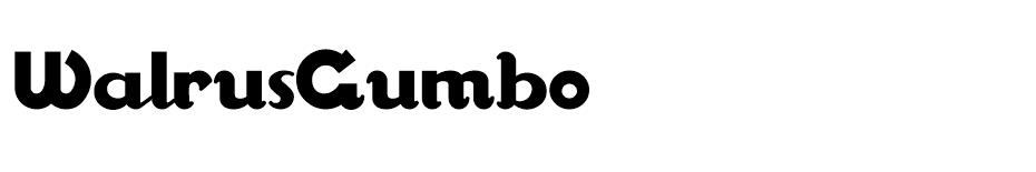 WalrusGumbo font