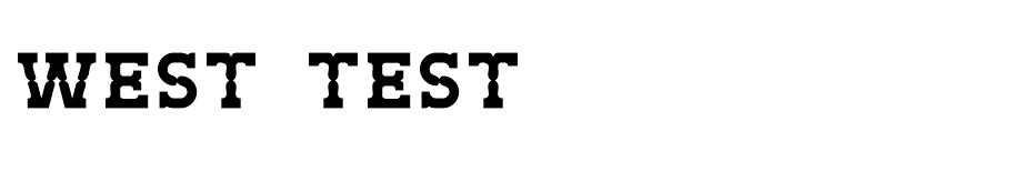 West Test font