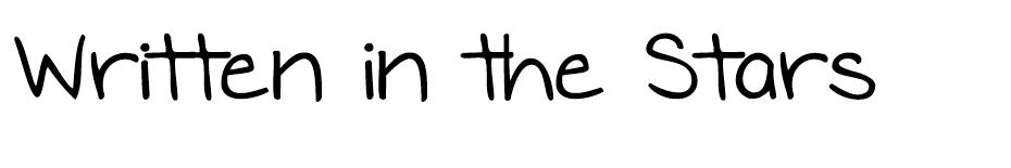 Written in the Stars Font font
