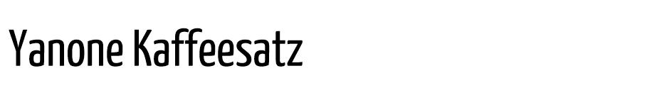 Yanone Kaffeesatz font