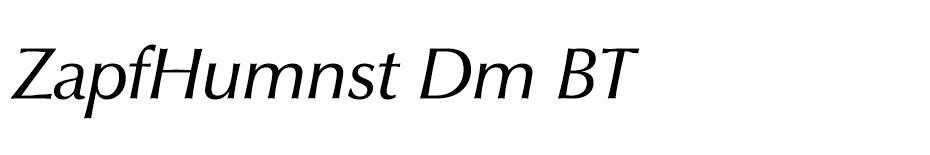 ZapfHumnst Dm BT font