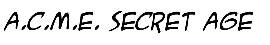 ACME Secret Agent  font