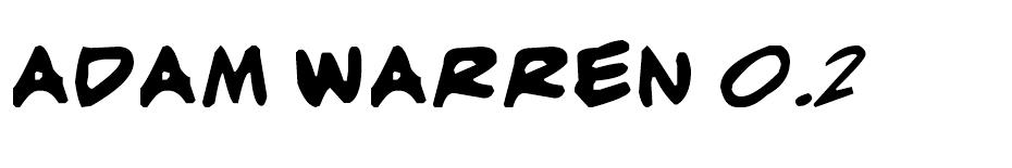 adam warren 0.2 font