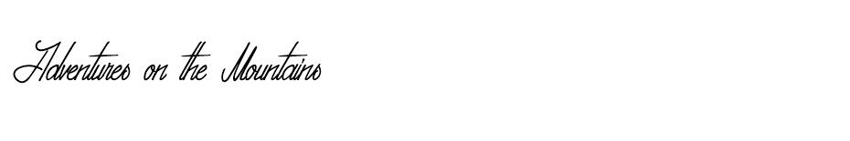 Adventures font