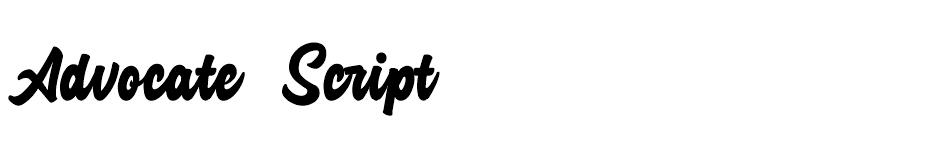 Advocate Script font