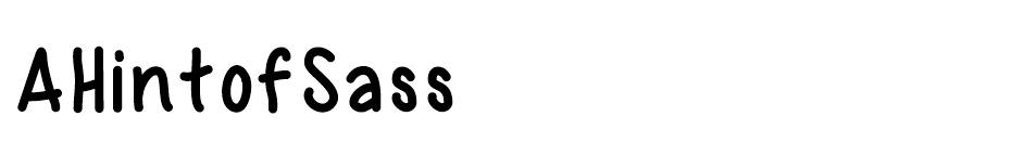 A Hint of Sass font