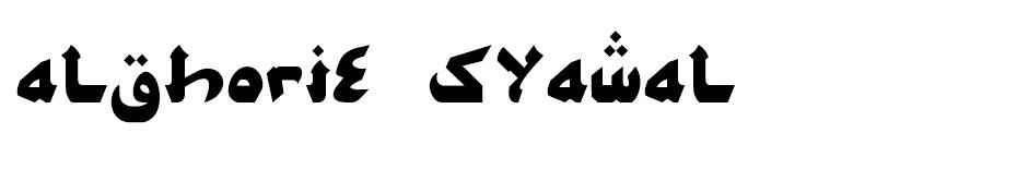 Alghorie Syawal font