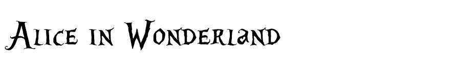 Alice in Wonderland font