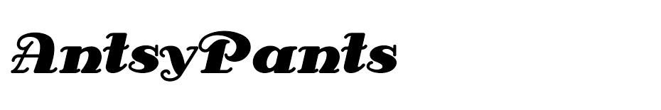 Antsy Pants  font