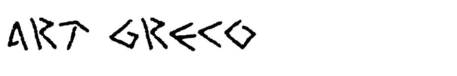 Art Greco font