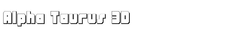 Taurus 3D font