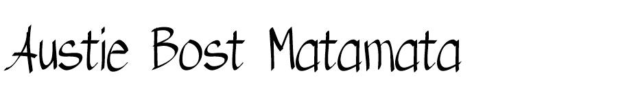 Austie Bost Matamata font