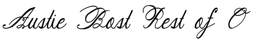 Austie Bost Rest of Our Lives  font