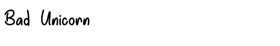 Bad Unicorn  font