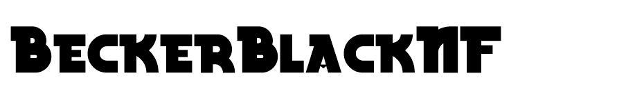 Becker Black NF font