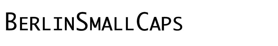 Berlin Small Caps font