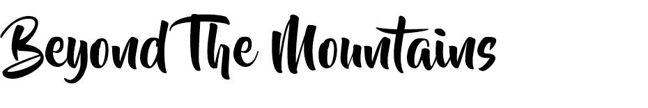 Beyond The Mountains font