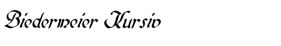 Biedermeier Kursiv font