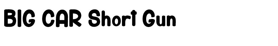 Big Car Short Gun font