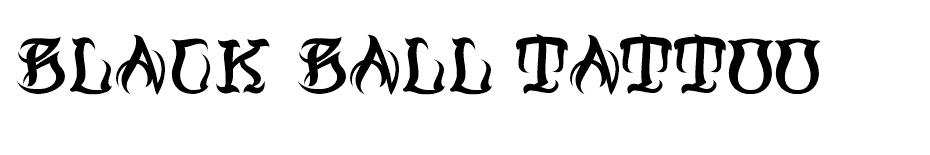 Black Ball Tattoo font