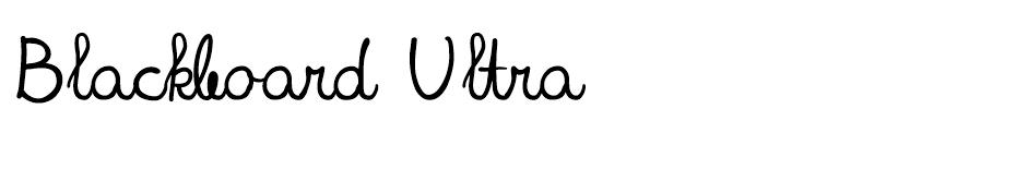 Blackboard Ultra  font