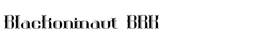 Blackoninaut BRK font