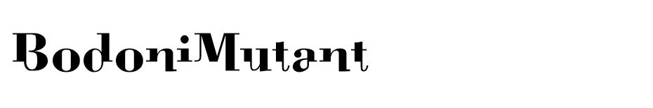 Bodoni Mutant font