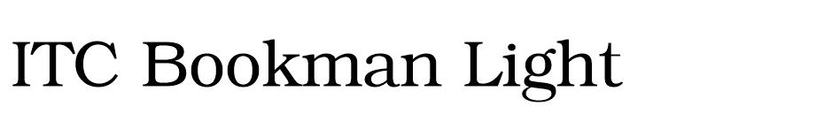 ITC Bookman Light font