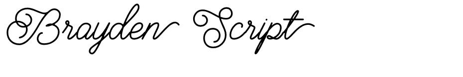 Brayden Script font