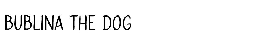 Bublina the Dog font