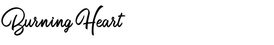 Burning Heart font