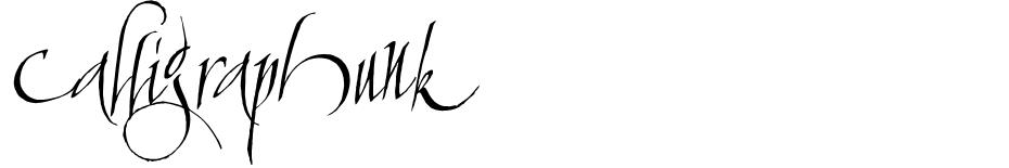 Calligraphunk  font