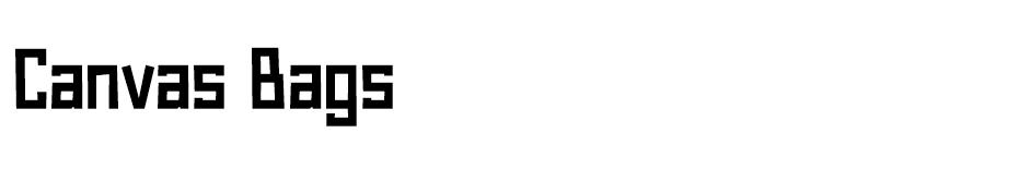 Canvas Bags font