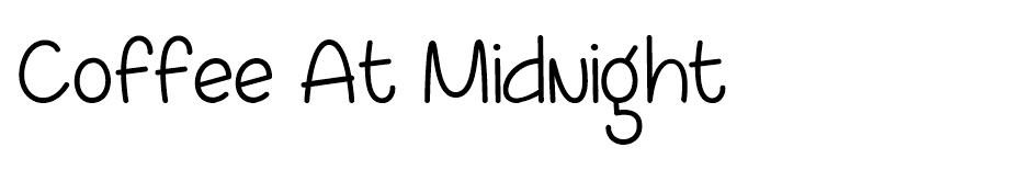 Coffee At Midnight  font
