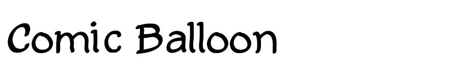 Comic Balloon font