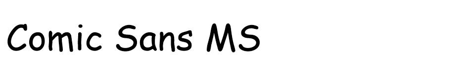 Comic Sans MS font