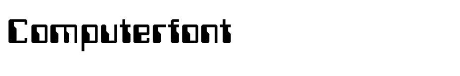 Computerfont  font