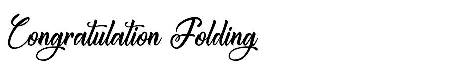 Congratulation Folding font