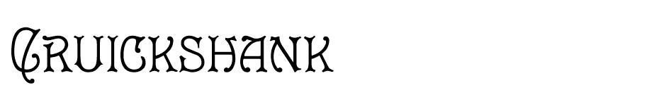 Cruickshank  font