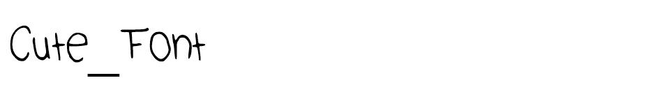 Cute Font font