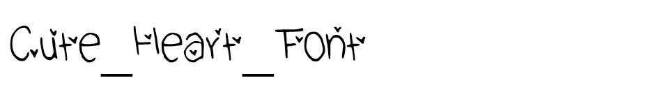 Cute Heart Font font