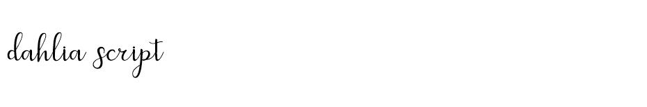 Dahlia Script font