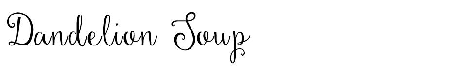 Dandelion Soup font