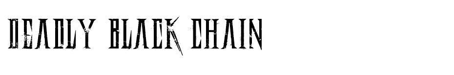 Deadly Black Chain font