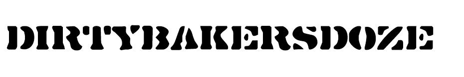 Dirty Bakers Dozen font