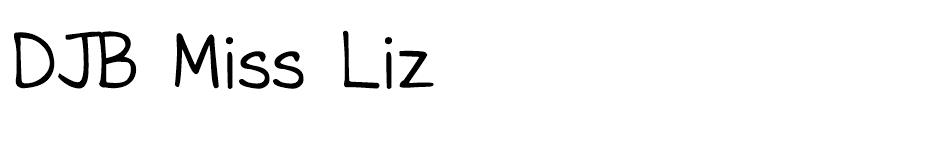 DJB Miss Liz font